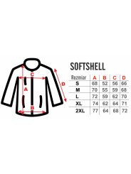 Softshell Ratownictwo Medyczne RED FLUO 3M 10 000 mm