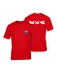 Koszulka Ratownictwo Medyczne - Ratownik Premium - Czerwona