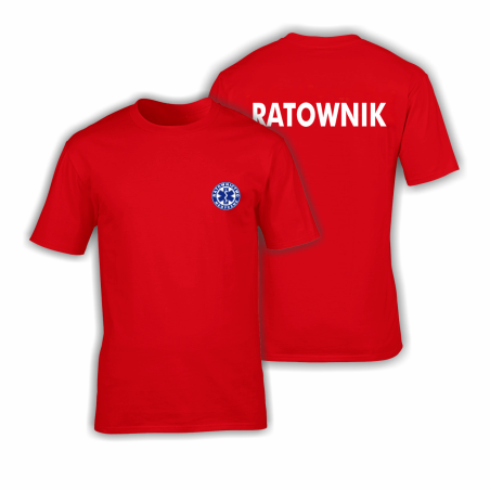 Koszulka Ratownictwo Medyczne - Ratownik Premium - Czerwona