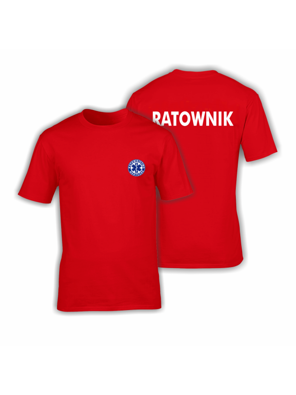 Koszulka Ratownictwo Medyczne - Ratownik Premium - Czerwona