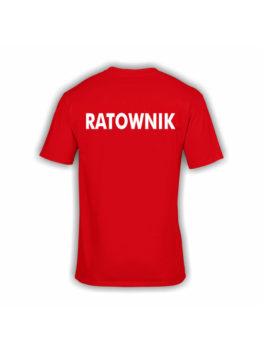 Koszulka Ratownictwo Medyczne - Ratownik Premium - Czerwona