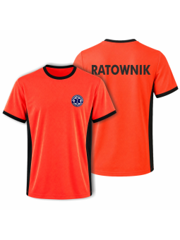 Koszulka Fluo Red HV Ratownik Medyczny PRM