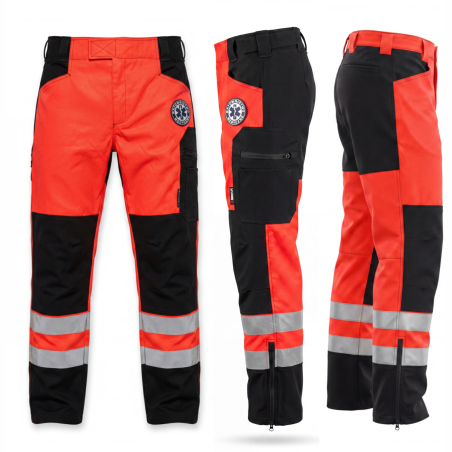 Spodnie Letnie Fluo Red Ratownictwo Medyczne Ratownik
