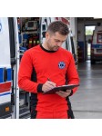 Koszulka Longsleeve Ratownik Red Fluo PRM Medyczny