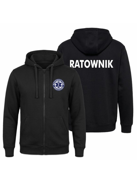 Gruba Bluza z zamkiem dla Ratownictwa Medycznego 330g