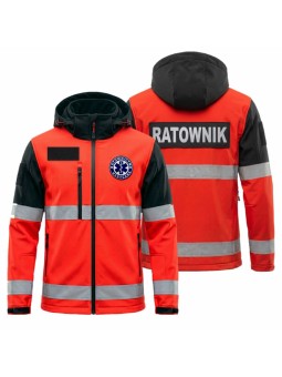 Softshell Ratownictwo Medyczne RED FLUO 3M 10 000 mm