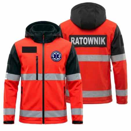 Softshell Ratownictwo Medyczne RED FLUO 3M 10 000 mm