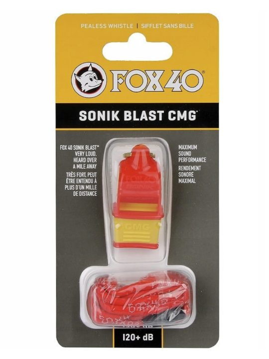 Gwizdek Ratowniczy Fox 40 Sonik 120 dB Czerwono - Żółty