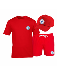 Pakiet WOPR Koszulka Spodenki Czapka  CZERWONY