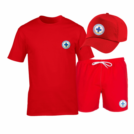 Pakiet WOPR Koszulka Spodenki Czapka  CZERWONY