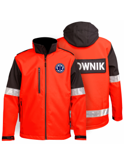 Softshell RED FLUO Ratownictwo Medyczne 3M, TPU, EN-ISO