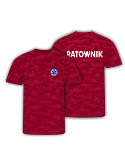 Koszulka RATOWNICTWO MEDYCZNE RED CAMO
