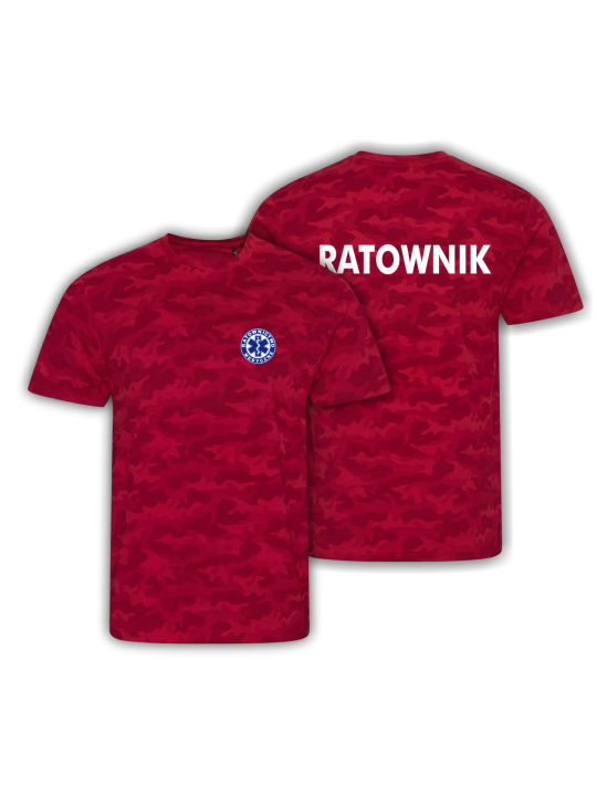 Koszulka RATOWNICTWO MEDYCZNE RED CAMO