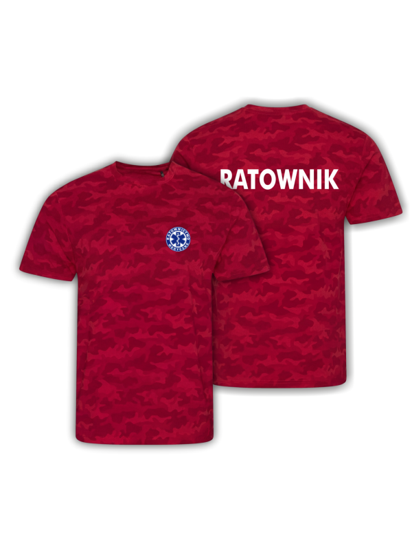 Koszulka RATOWNICTWO MEDYCZNE RED CAMO
