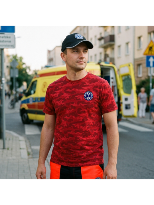 Koszulka RATOWNICTWO MEDYCZNE RED CAMO