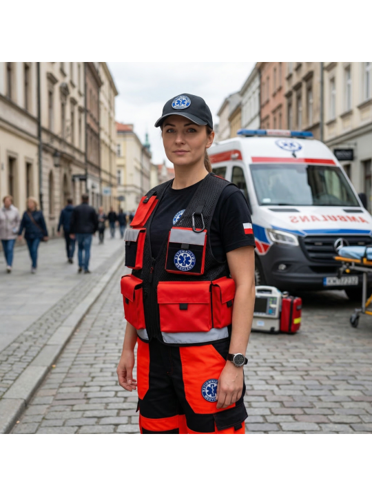 Kamizelka taktyczna RED FLUO