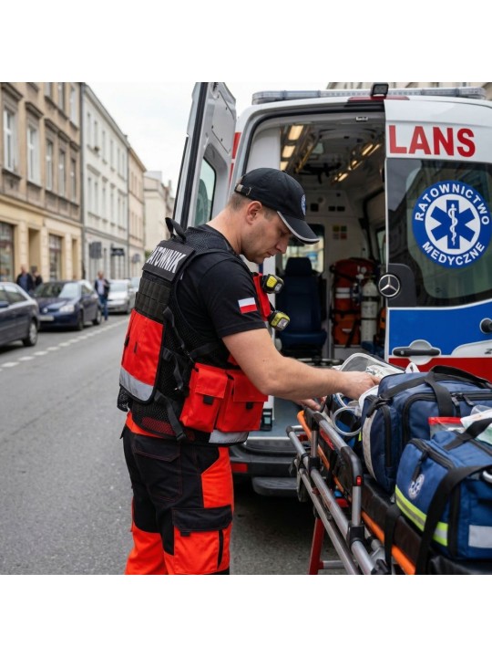 Kamizelka taktyczna RED FLUO