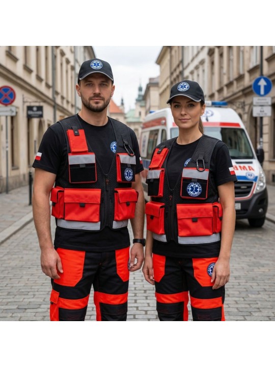 Kamizelka taktyczna RED FLUO