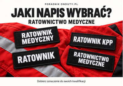 Ratownik, ratownik KPP czy ratownik medyczny? Jaki napis wybrać na odzieży?