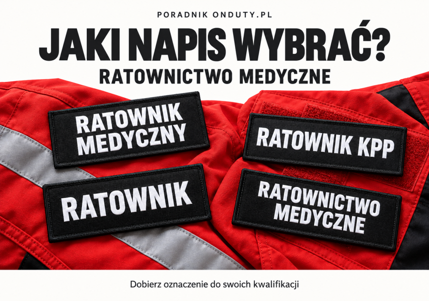 Ratownik, ratownik KPP czy ratownik medyczny? Jaki napis wybrać na odzieży?